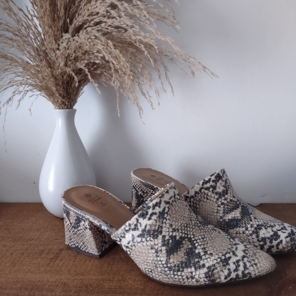 Snake block Heel mule - Picture 3 of 3